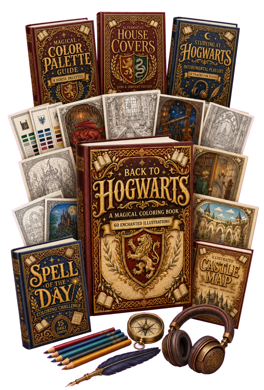 Everything you get: the 220 illustrations and the 5 bonuses