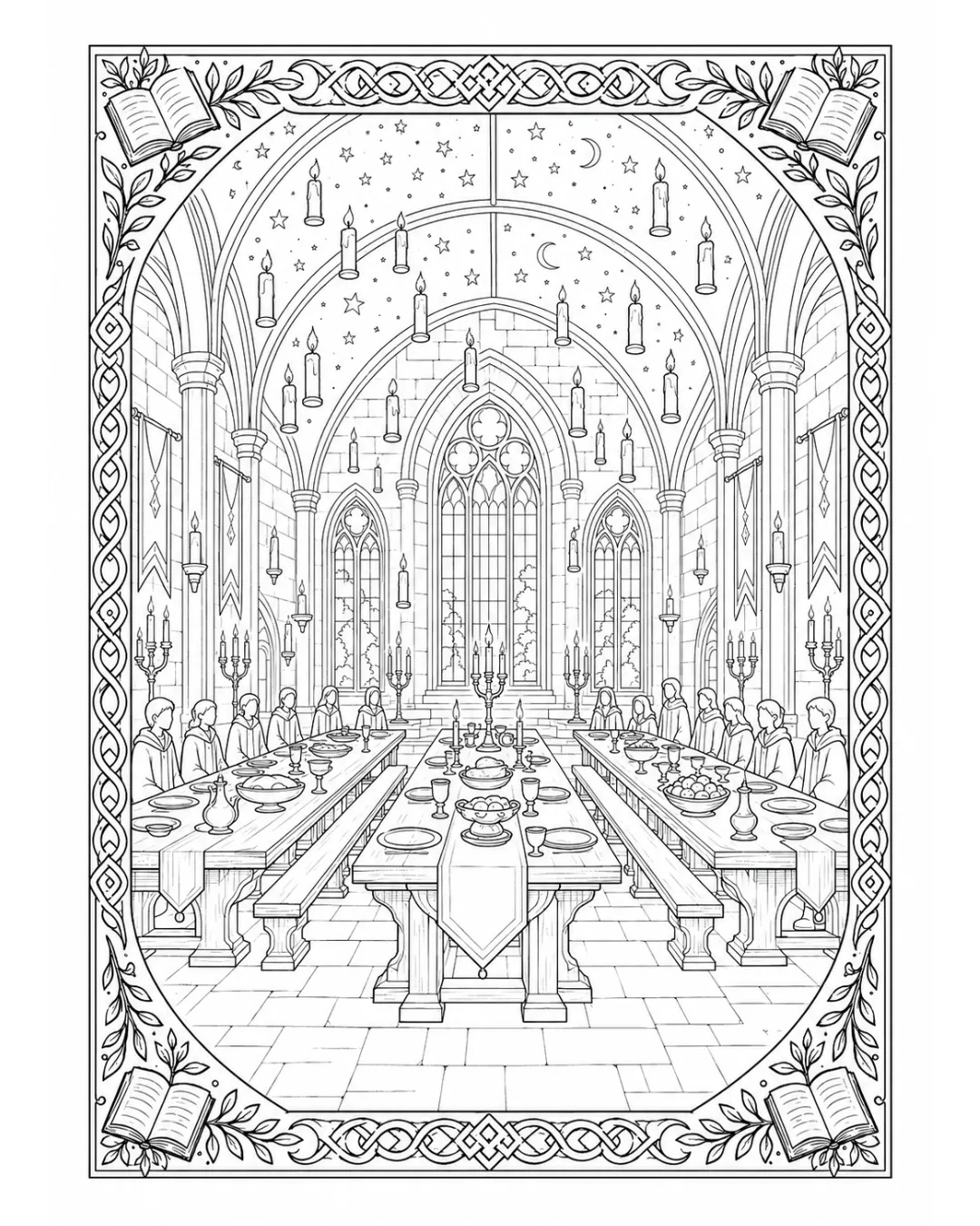 Great hall banquet illustration