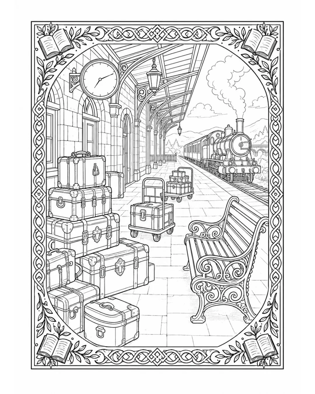 Train platform illustration