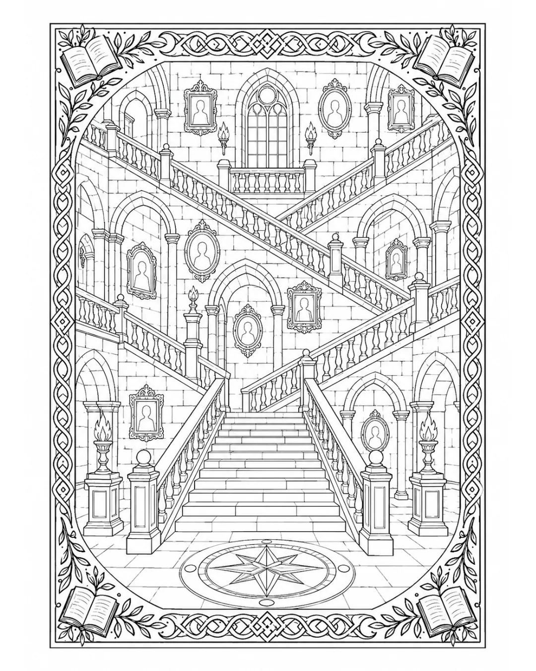 Grand staircase illustration